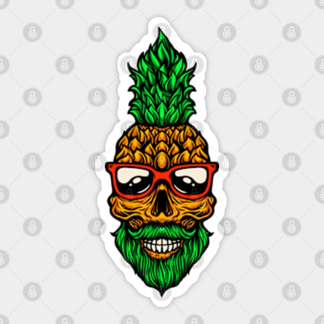 Cool pineapple Sticker by NIKO ARTWORKZ